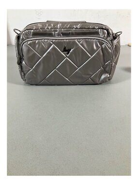 Lug Quilted Crossbody Trolley Bag in Metallic Pearl with Detachable Strap and Mu